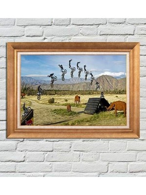 Giyense Altın Çerçeveli Dekoratif Paspartulu Tablo ZR3232