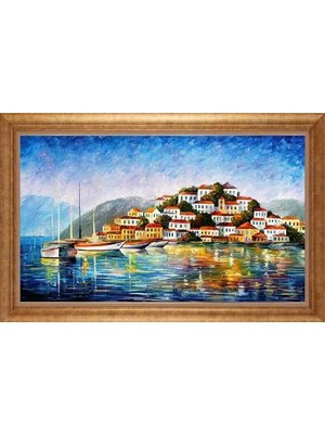 Giyense Altın Çerçeveli Dekoratif Paspartulu Tablo ZR3713