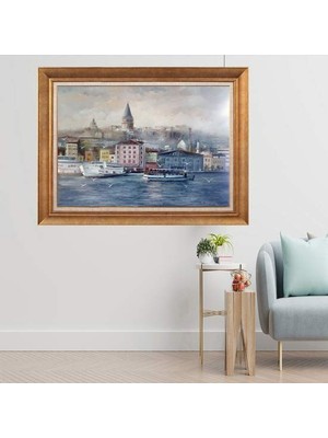 Giyense Altın Çerçeveli Dekoratif Paspartulu Tablo ZR3554