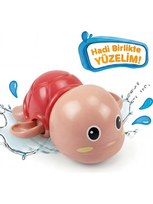 BBSKY  Banyo Oyuncak Seti - Kurmalı Yüzen Kaplumbağalar - Pil Gerektirmez, 18+ Ay Eğitici Su Oyuncağı - Bebek & Çocuk Bayram Hediyesi