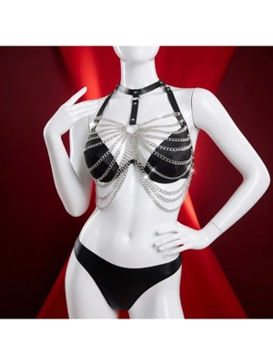 Luna Vanessa Çeyiz Için Body Deri Iç Çamaşırı Takımı -2075-CYZ-TK-XL