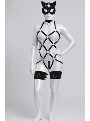 Luna Vanessa Body Deri Iç Çamaşırı Takımı -2008-AYS-TK-S-XL