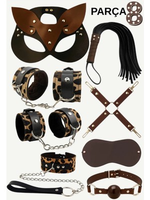 Luna Vanessa Sevgililer Günü Esaret Deri Iç Çamaşırı Takımı -4013-SVGI-TK-2XL