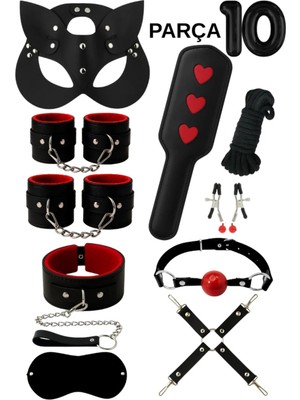 Luna Vanessa Çeyiz Için Esaret Deri Iç Çamaşırı Takımı -4011-CYZ-TK-XS