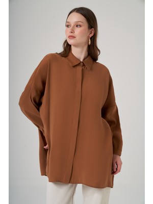 Nuss Oversize Basic Yazlık Gömlek 3001 Enfiye