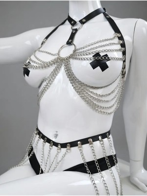 Luna Vanessa Çeyiz Için Body Deri Iç Çamaşırı Takımı -2050-CYZ-TK-S