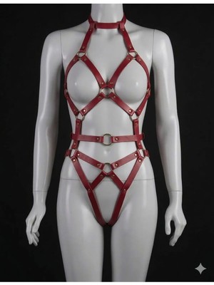Luna Vanessa Sevgililer Günü Body Deri Iç Çamaşırı Takımı -2003-SVGI-TK-K-XS