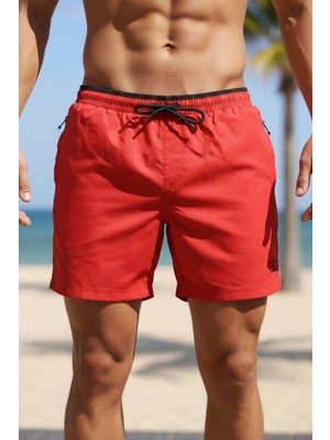 Crozwise Maraton Erkek Deniz Şortu – Kırmızı (3202-07)