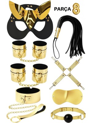 Luna Vanessa Yılbaşına Özel Esaret Deri Iç Çamaşırı Takımı -4035-YLBS-TK-L