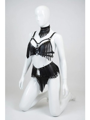 Luna Vanessa Body Deri Iç Çamaşırı Takımı -2146-AYS-TK-S
