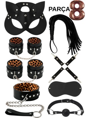 Luna Vanessa Yılbaşına Özel Esaret Deri Iç Çamaşırı Takımı -4004-YLBS-TK-M