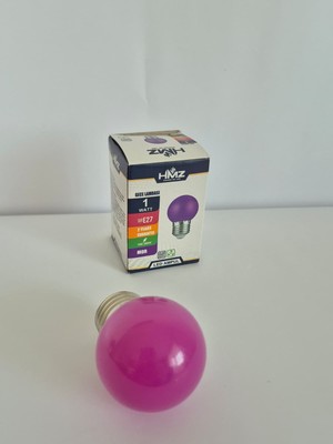 HMZ Renkli Dekoratif LED Ampul Gece Lambası (Mor, Pembe, Yeşil, Turuncu)