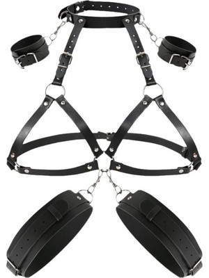 Luna Vanessa Esaret Deri Iç Çamaşırı Takımı -8033-AYS-TK-L