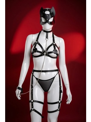 Luna Vanessa Çeyiz Için Body Deri Iç Çamaşırı Takımı -2065-CYZ-TK-S-L