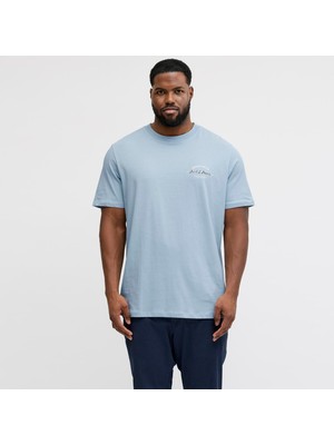 Jack & Jones Büyük Beden Gögüs Baskili Tisört - Brandon