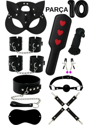 Luna Vanessa Yılbaşına Özel Esaret Deri Iç Çamaşırı Takımı -4009-YLBS-TK-XS