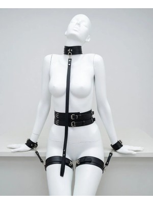 Luna Vanessa Yılbaşına Özel Body Deri Iç Çamaşırı Takımı -2116-YLBS-TK-XL