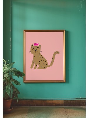 Des Vu Print Leopar Posteri, Leopar Pinterest Eclectic Maximalist Temalı Çerçevesiz Poste