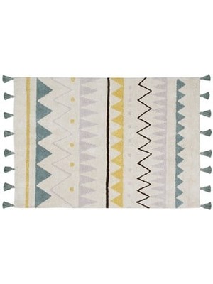 Lorena Canals Halı - Azteca Natural-Vintage Blue Large