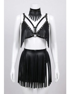 Luna Vanessa Çeyiz Için Body Deri Iç Çamaşırı Takımı -2145-CYZ-TK-2XL