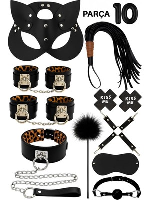 Luna Vanessa Yılbaşına Özel Esaret Deri Iç Çamaşırı Takımı -4022-YLBS-TK-M