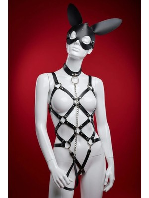 Luna Vanessa Çeyiz Için Body Deri Iç Çamaşırı Takımı -2033-CYZ-TK-S