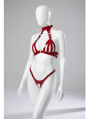 Luna Vanessa Çeyiz Için Body Deri Iç Çamaşırı Takımı -2189-CYZ-TK-S-M