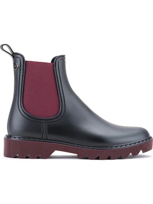 Igor Chloe Bıcolor Siyah Kadın Yağmur Botu PVC Dış Materyal ile Şık ve Rahat Yürüyüş