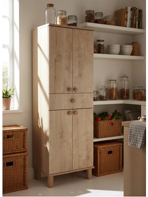 Cozibo Berlin 4 Kapaklı 1 Çekmeceli Çok Amaçlı Dolap