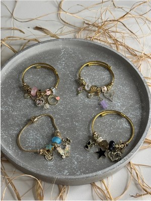 Gold Kalpli Nazar Bonculuk Bileklik