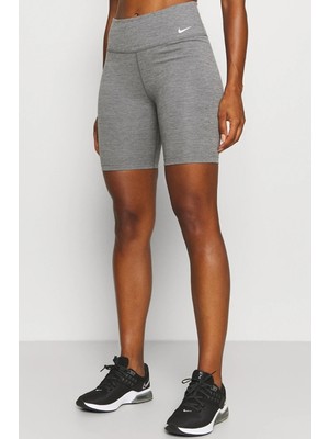 Nike One High Rise 7 Inch Tight Shorts Yüksek Belli 2 Cepli Kadın Biker Tayt Şort Gri