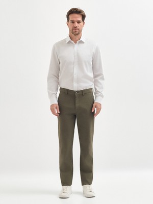 Karaca Haki Pamuk Karışımlı Pantolon