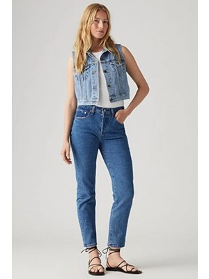 Levi's 501 Pamuklu Straight Fit Yüksek Bel Düz Paça Jeans Bayan Kot Pantolon A7739