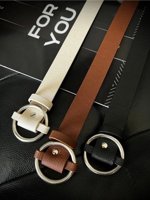 Fiori Halka Tokalı Basic Kadın Pantolon Kemeri, Ceket Kemeri, Elbise Kemeri, Gömlek Kemeri