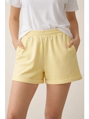 Zeyland %100 Pamuk Cepli Kadın Şort 171