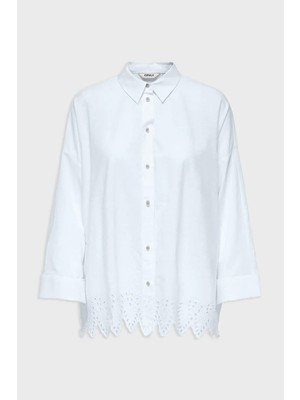 Only Onlgraces % 100 Pamuklu Relaxed Fit Uzun Kollu Gömlek Bayan Gömlek 15343165