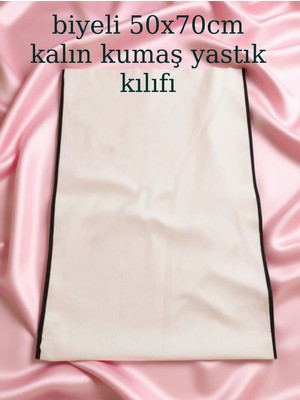 ONC Tek Kullanımlık Siyah Kenar Biyeli 50X70CM Beyaz Yastık Kılıfı 10 Adet