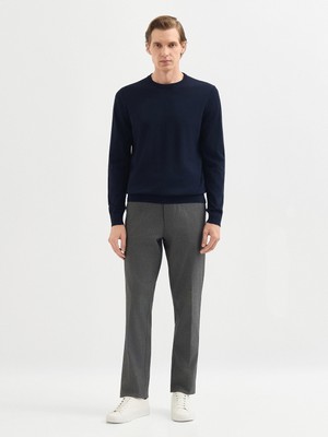 Karaca Lacivert %100 Pamuk Triko Kazak