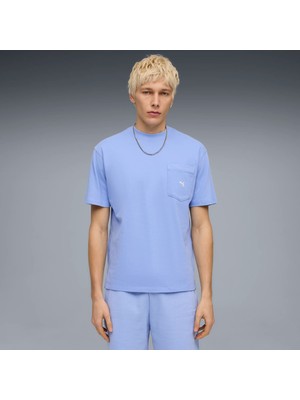 Puma Erkek Mavi Puma Select Essentials Pocket Tee Mavi Erkek T-Shirt