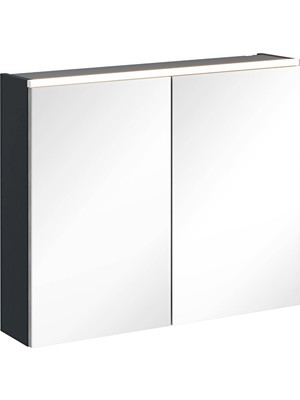 Vitra Core Dolaplı Üstten Aydınlatmalı Ayna, 80 Cm, Mat Lacivert 67615