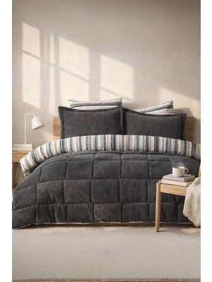 Elart West Comfort Uyku Seti Çift Kişilik (195X215 Cm) Antrasit