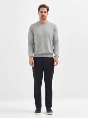 Karaca Açık Gri Yün Karışımlı Triko Kazak