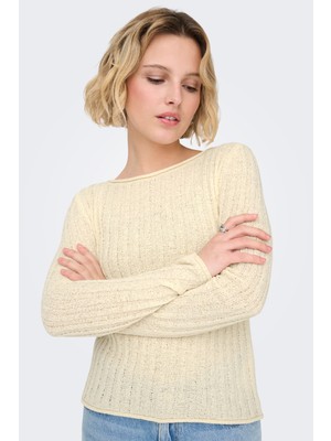 Only Onlpamela Slim Fit Bisiklet Yaka Örme Kazak Bayan Kazak 15363061