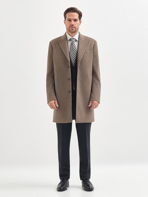 Karaca Vizon Kaşmir Yün Karışımlı Kaban