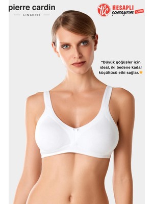 Pierre Cardin Premium Kadın Toparlayıcı Büyük Göğüsler İçin İdeal İki Beden Kadar Küçültücü Kutulu Sütyen