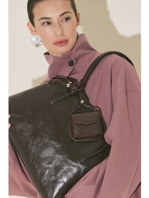 Manuka Kera Cıty Çanta Kahverengi