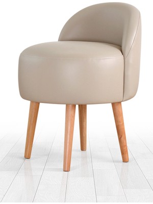 Lorence Home Burks Deri Puf Bej