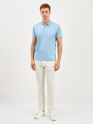 Karaca Açık Mavi T-Shirt-Polo Yaka Tişört