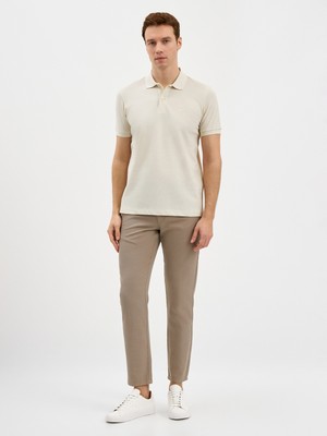 Karaca Ekru T-Shirt-Polo Yaka Tişört