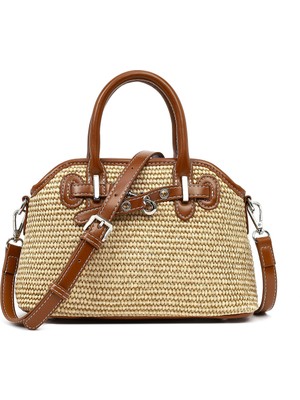 Derimod Kadın Bej Uzun Askılı Mini Hasır Kol Çantası 26PBD2732M7